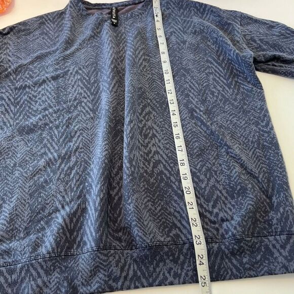 Athleta crew neck navy blue brindle pattern long sleeve sweater size small runs - Picture 5 of 12